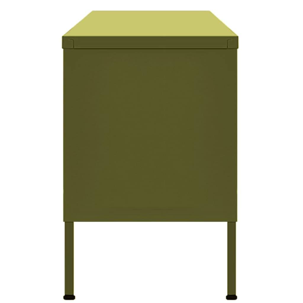 TV Stand Cabinet, Olive, 105X35X50 Cm, Steel