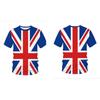 Quality 3D Printed Blue Striped Flag British Minimalist Casual Short Sleeved Men's Women's T-shirt