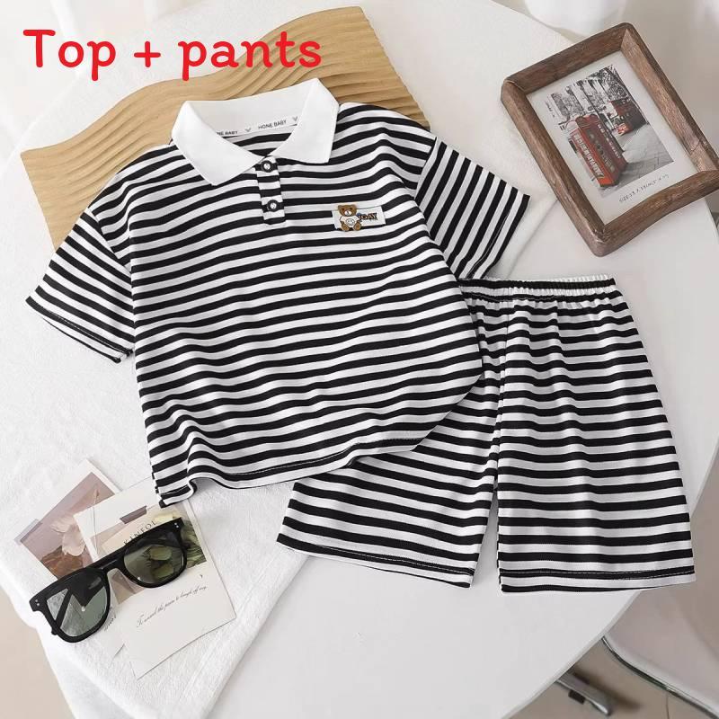 Baby Boy Summer Polo Shirt Shorts Set With Cottonlike Fabric For Toddler Playwear