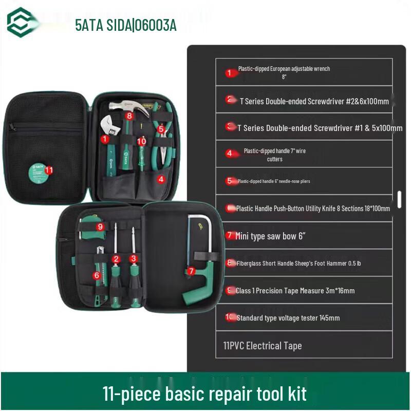 SATA 06003A 11-Piece Basic Repair Kit CN plug (adapter included)