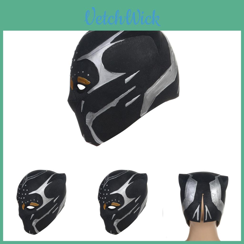 Marvel Black Panther Mask With Latex Material For Cosplay And Costume Parties