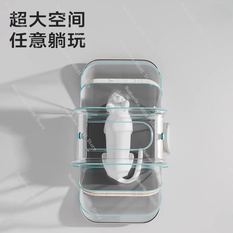 Portable cat travel bag with handle,extendable pet carrier suitable for cats and small dogs,breathable large-capacity foldable