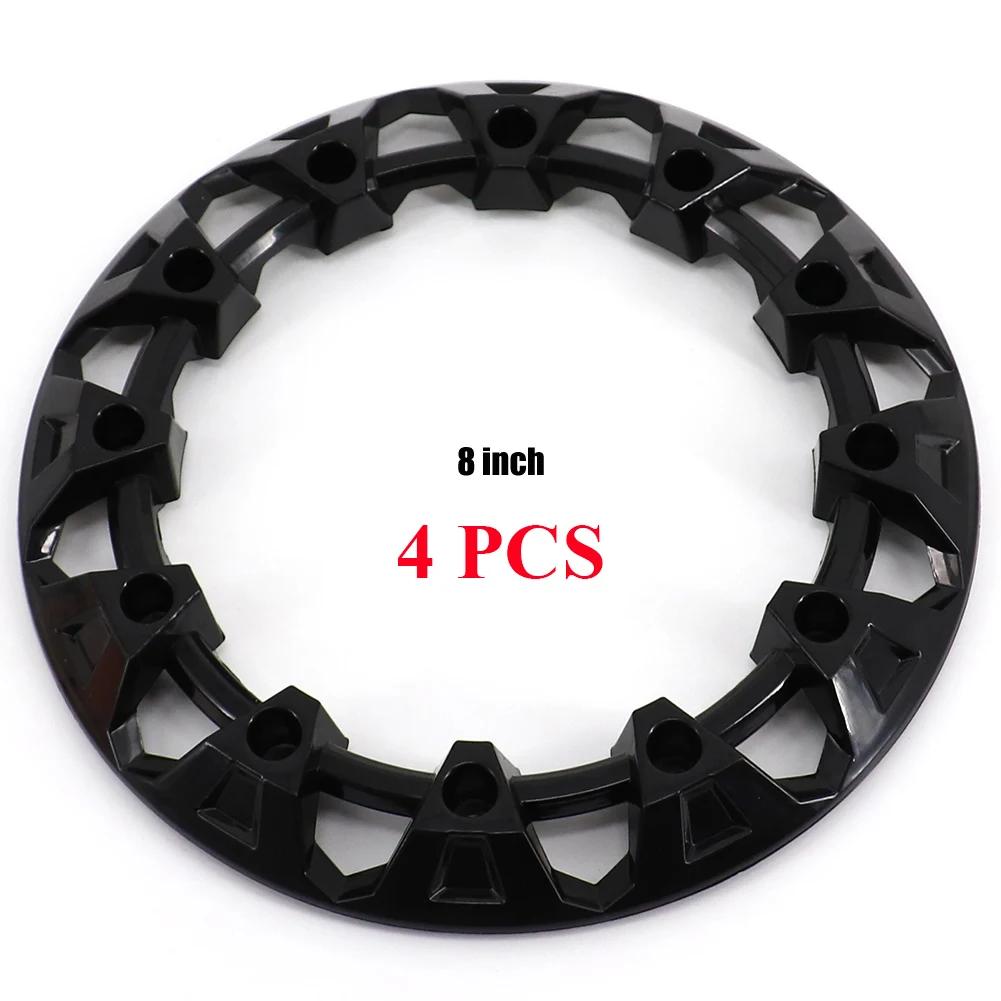 2PCS 4PCS 8-inch ATV Wheel Trim Hub Protection Decor Rim Cap Universal Vehicle All Terrain Wheel Plastic Cover For 8inch Tires