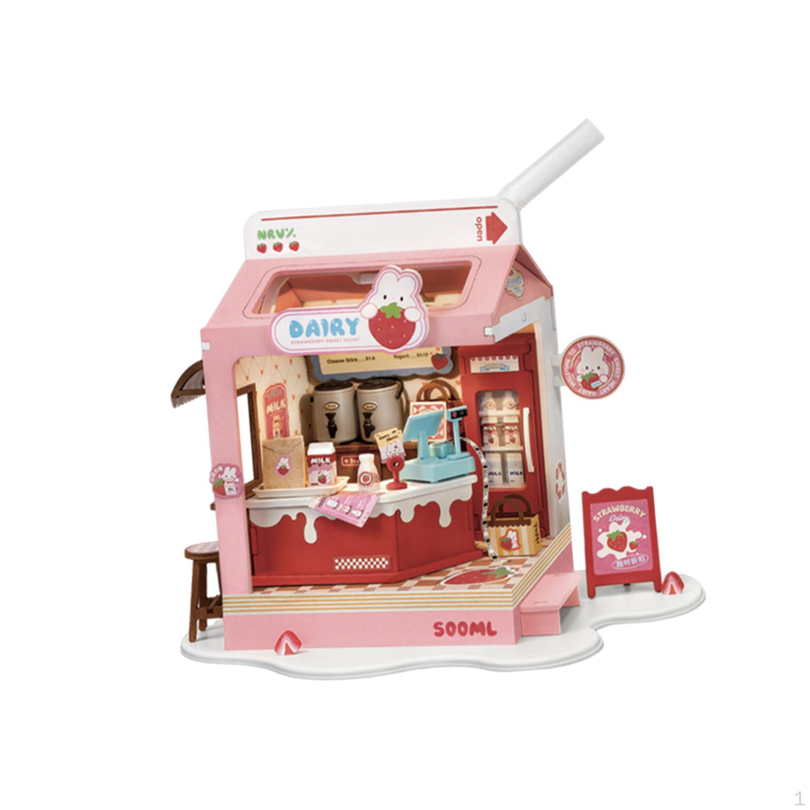 

Миниатюрный кукольный домик DIY, конструктор, легко собирается, развивающая игрушка, подарки на день рождения, произведение искусства dairy