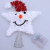 Easy Install Snowman Star Tree Toppers Warm Glowing Iron Christmas Decoration For Festival Table Centerpieces
