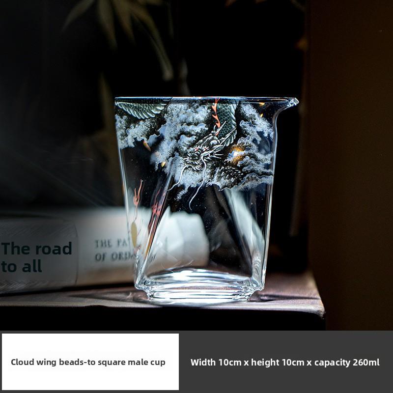 

Gongdao Cup Japanese-style thickened high-temperature resistant tea divider square gong cup, pure handcrafted 1PC