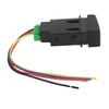 4 Pole 12V Button Switch with LED Indicator Light Fog Light Push Button Switch Replacement for ISUZU MU X