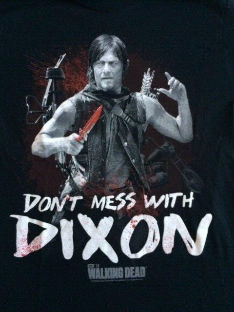 

Ходячие мертвецы Дарил Не связывайся с Диксоном Футболка Официальная Лицензированная Забавная Вне Печати Унисекс Футболка L