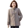 Mom autumn and winter mink fleece jacket fleece thickened woolen top middle old lady fashion woolen jacket
