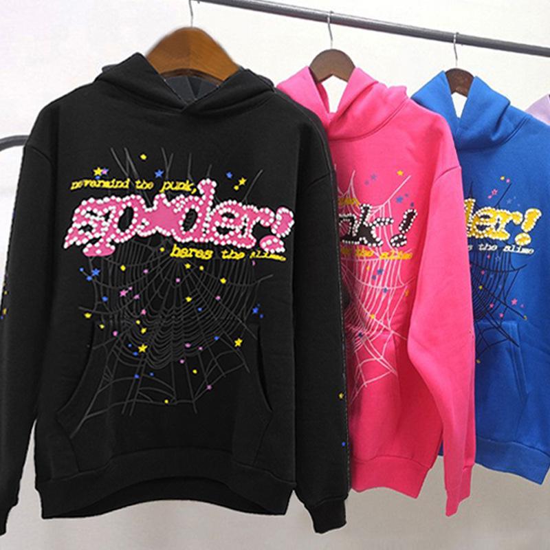 Spider Heavyweight 450G Fleece-lined Hoodie - European & American Trendy Brand Sp5der Sweatshirt