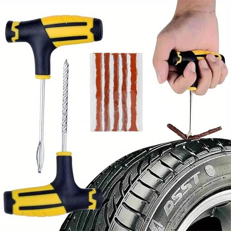 Opruiming_Motorfietsbandenreparatieset auto Lekstopgereedschap Bandenlek Noodgeval voor Bandenstrips Roerlijm Repareergereedschap K