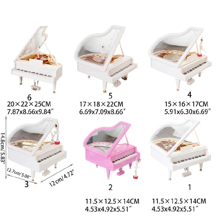 Retro Classic Dancer Ballerina Piano Clockwork Hand Crank Xmas Valentine Gift