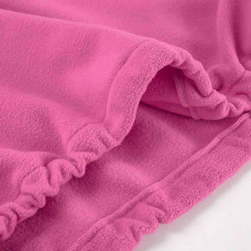 Damen S Rosa Kragen Fleece Cardigan Sweatshirt Locker Langarm