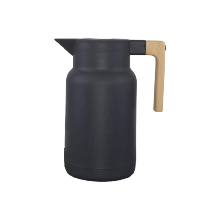 

1L Silver Plated Flasks With Spill Proof Designs Portable Body And Quick Cleaning Glass Cores Drink Container чорний