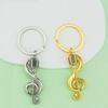 Keychain pendant creative headphone notes Pendant small gift concert souvenir metal keyrings