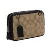 Coach Carrier 18 Logo Plaque Classic Monogram Zip Closure Canvas With Smooth Calfskin Camera Bag Shoulder Crossbody Bag Small Men Bags CM179-QBT4U