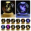 USB 3D Crystal Ball 12 Constellation LED Night Light Decor Luminous Projectors Bedroom Decor Night Lamp Gifts for Kids Couple