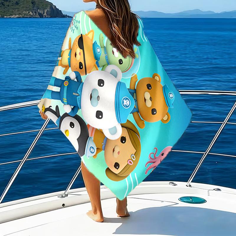 Ocean Explorers Adventure Microfiber Beach Towel, Lightweight And Quick-Dry, for Summer Travel, Beach Essential, Swimming Pool Outdoor