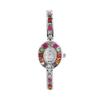 Elegant Petite Ladies' Wristwatch with Inlaid Gemstones