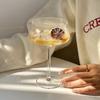 Japanese Style Tall Cocktail Glass Set Crystal Stemware for Martini Wine Bar and Modern Home Dining Elegant Drinkware