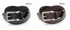 [Marukawa Jeans Power Jeans Value] Stitched Leather Belt for Men, Brown, Free Size
