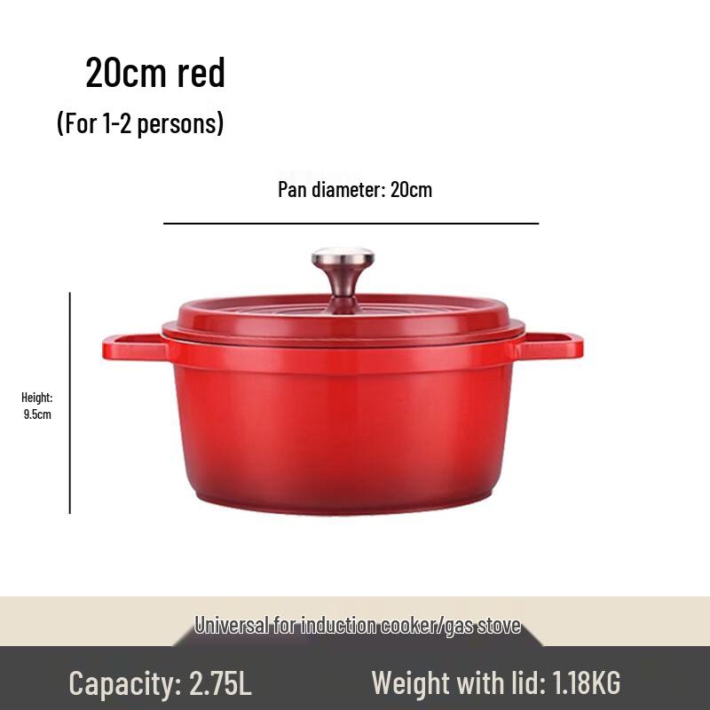 Xiao Cai Ya Non-Stick Enamel Double-Handled Soup Pot