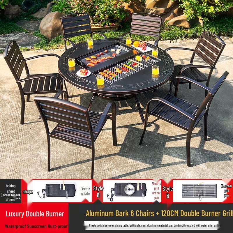 OEING Outdoor BBQ Dining Set
