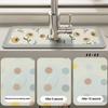 Non-Slip Faucet Draining Mat Self Absorbent Drying Mat Countertop Sink Protector  Home Kitchen