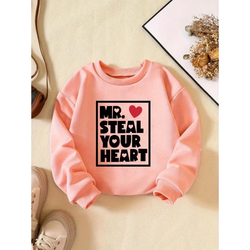 Kids Sweatshirt Kids Sweatshirt Crew Neck Sweatshirt with Creative Letter Pattern, Fashion Casual Sportswear for Daily, Party
