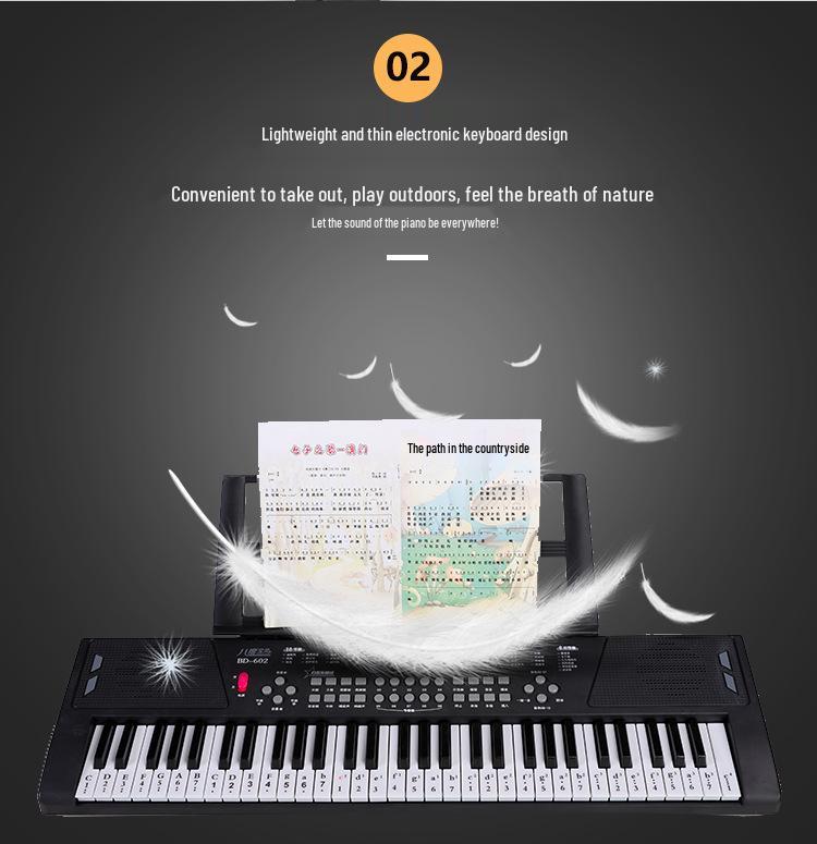 Beginner 61-Key Electronic Keyboard Piano for Home Use and Students