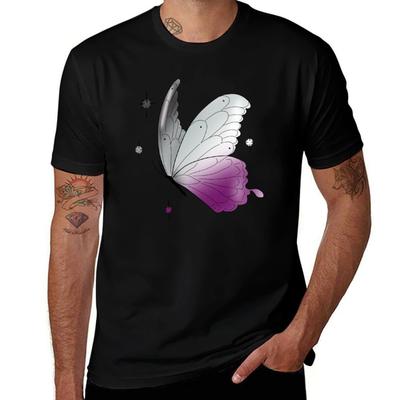 Subtle Asexual Butterfly Tshirt Durable Work Wear Tshirt