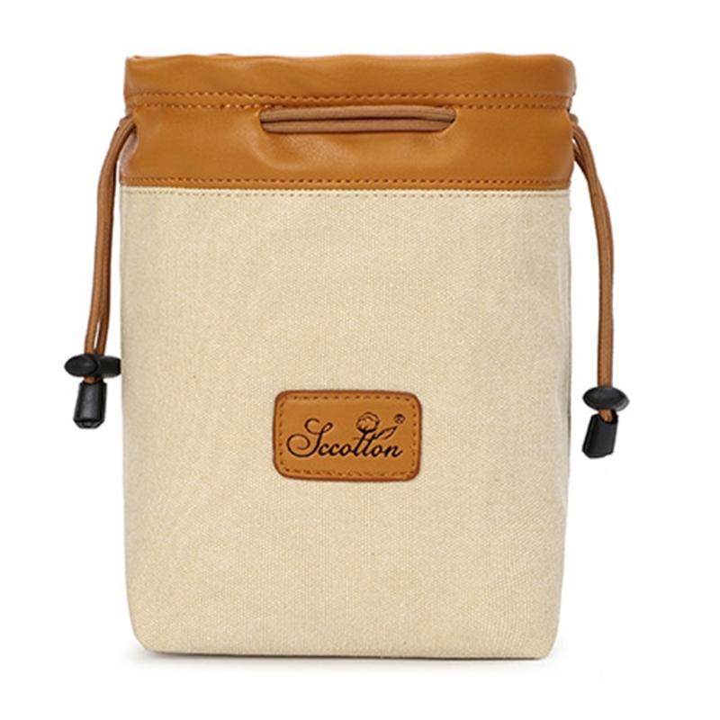 Ergonomic DSLR Camera Drawstring Bag Breathable Padding Multiple Small Compartments For Secure Carrying