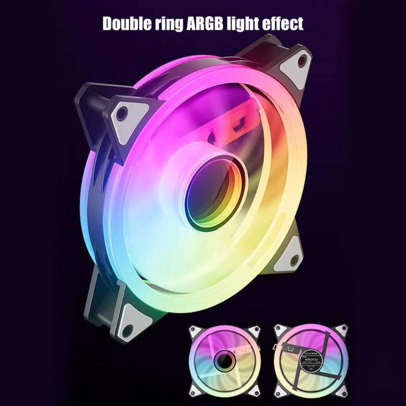 Quiet 120mm PC Cooling Fan With Hydraulic Bearing And ARGB Lighting Computer Chassises Fan For Desktop Case