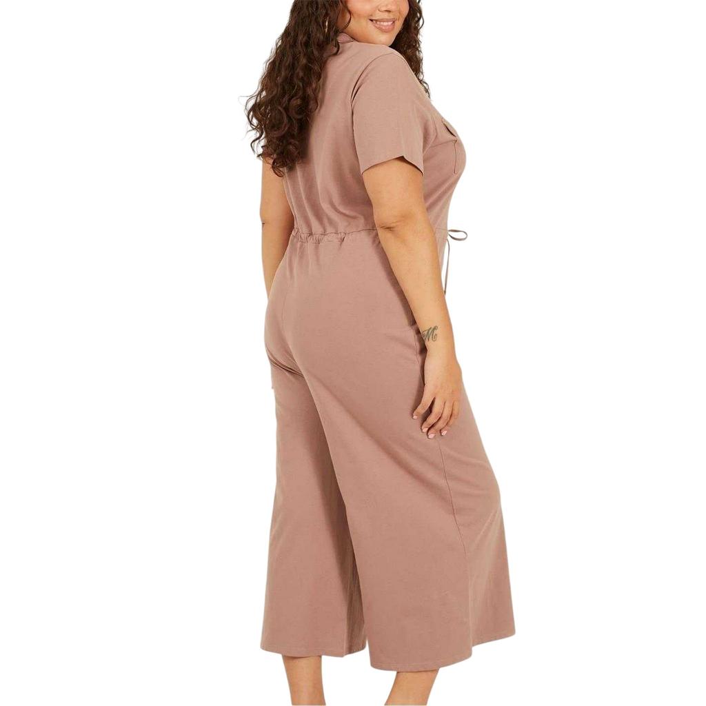 BRAVE SOUL Womens/Ladies Wide Leg Short-Sleeved Jumpsuit