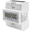 Qoltec Dreiphasen-bidirektionales elektronisches Messgerät | Energiezähler für Hutschiene | 400V | 100A | LCD | 4P