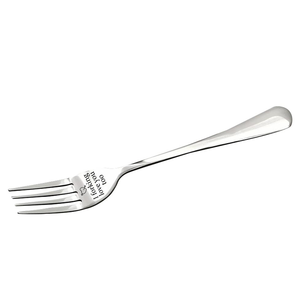

Korean Table Forks Stainless Steel Long Handle Dinner Fork Laser-Engraved Fork May The Fork Be With You Cutlery Fork For Couples