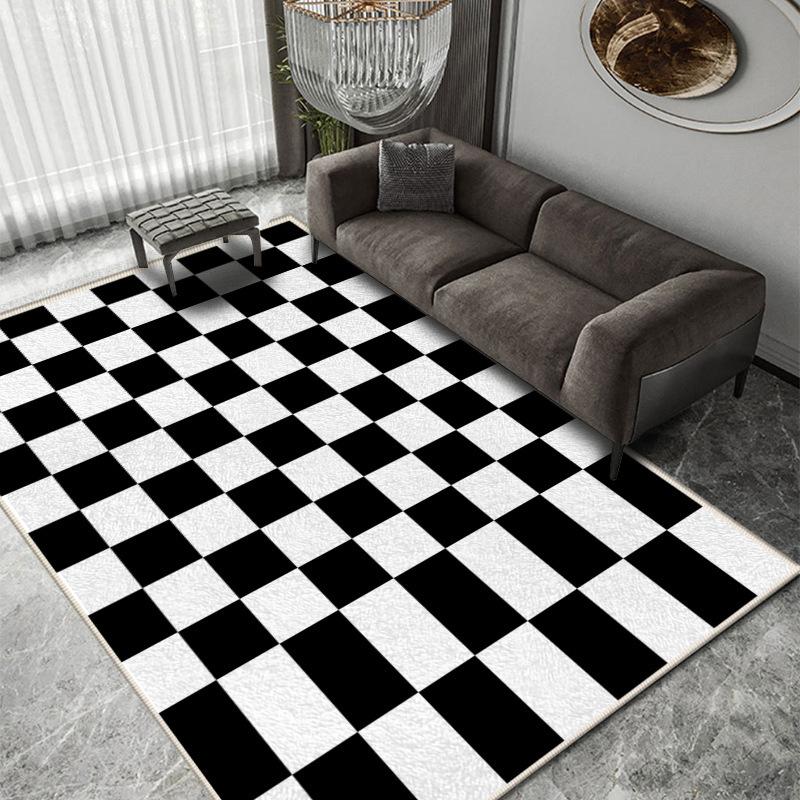 Light Luxury Living Room Carpet Room Large Area of Nordic Wind Sand Tea Table Mat All Shop with Dirt Resistant Floor Mat