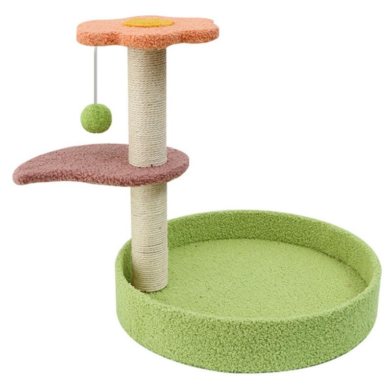 

Лазалки для кошек в цвете домашних животных, кошачье гнездо, интегрированная в виллу доска для захвата, большая платформа для прыжков для кошек, полка с игрушками зелёный