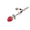 Handmade Strawberry Beaded Phone Charm Stylish Acrylic Strawberry Pendant for Cellphone and Keychain Decoration Charm
