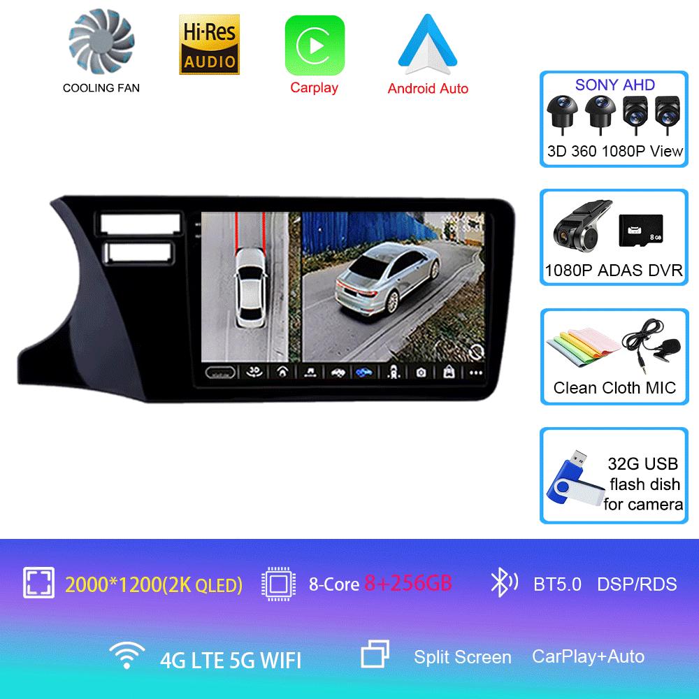 Android14 Car Radio For Honda City 2014 2015 2016 2017 Multimedia Video Player Navigation Stereo GPS Carplay Android Auto 4G DSP