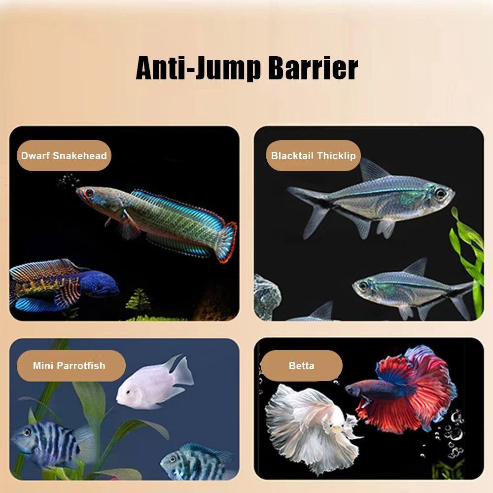 Sturdy Magnetic Fish Tank Lid Cover DIY Easy Installation Aquarium Anti-jump Net Turtle Tank Net Fish Tank