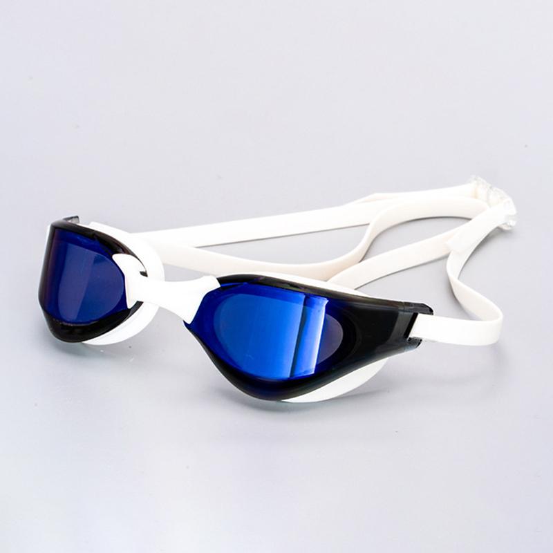 Professional Adult Swim Goggles Waterproof Fog-Proof Racing Goggles Men Women Cool Silver Plated Swimming Equip