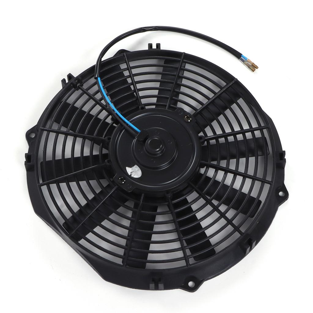 12 tums Elektrisk Kylfläkt för Kylare Smal Fläkt Push Pull 2100 RPM 10 Blad Universell för Bil 12V 80W