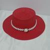 French Elegant Retro Pearl Grass Hat Women's Spring Summer Fashion Internet Celebrity Temperament Flat Top Niche Top Hat Tide Self