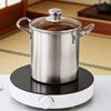 304 Stainless Steel Deep Fryer with Filter Basket Soup Pot Deep Frying Pot  Dormitory