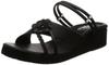 Parfait 5.5cm Wedge Heel Nurse Sandals, Office Sandals, Black, Size LL, 11233