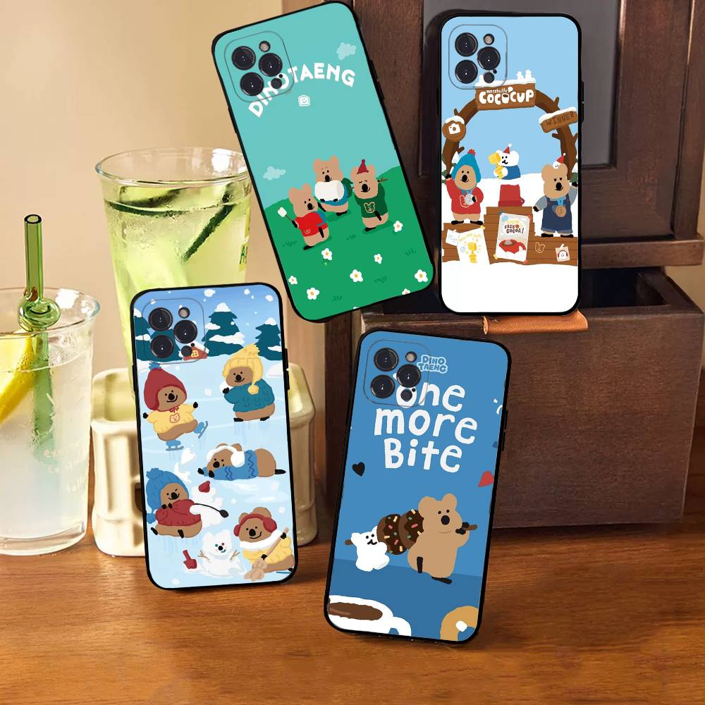 Cute Bear Quokkas For Iphone 17 16 15 14 11 12 13 Pro Max Plus Case Cute Art Phone Cover
