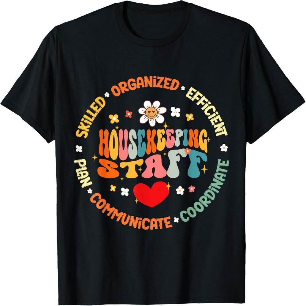 

Housekeeping Staff Squad for Housekeeper Cleaning Crew T-Shirt XXXXXL чорний
