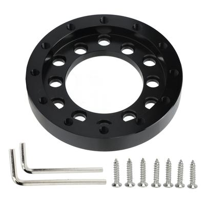 Steering Wheel Adapter Black Plate CNC Aluminium Alloy for Logitech G25 G27 G29 G920 13 14in