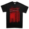 American Flag Unisex Cotton TShirt Gym Muscle Casual Sporty Black